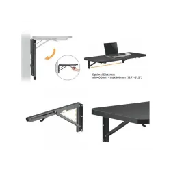 Uchwyt składany półki ściennej Maclean MC-876 w kolorze... | PartsPC.pl