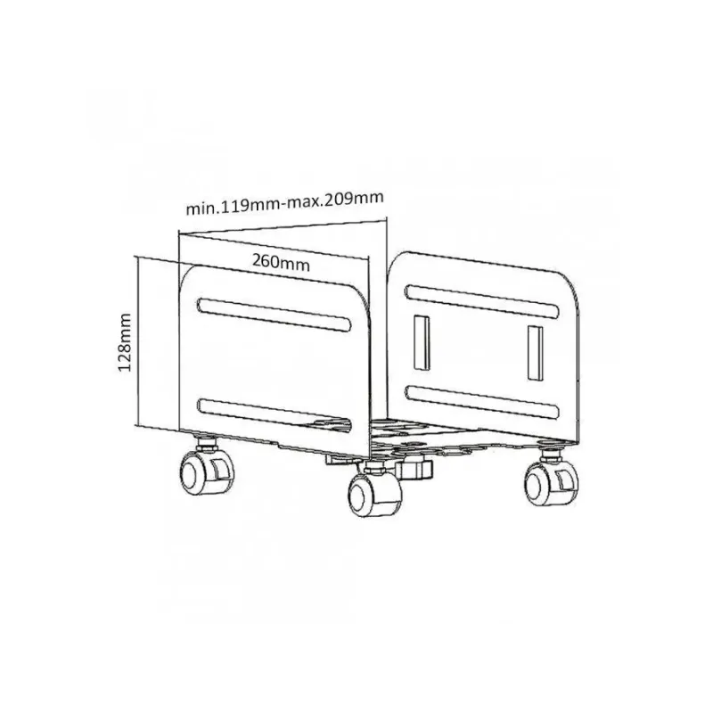 Wózek uchwyt na komputer Maclean MC-851 na kółkach, max | PartsPC.pl