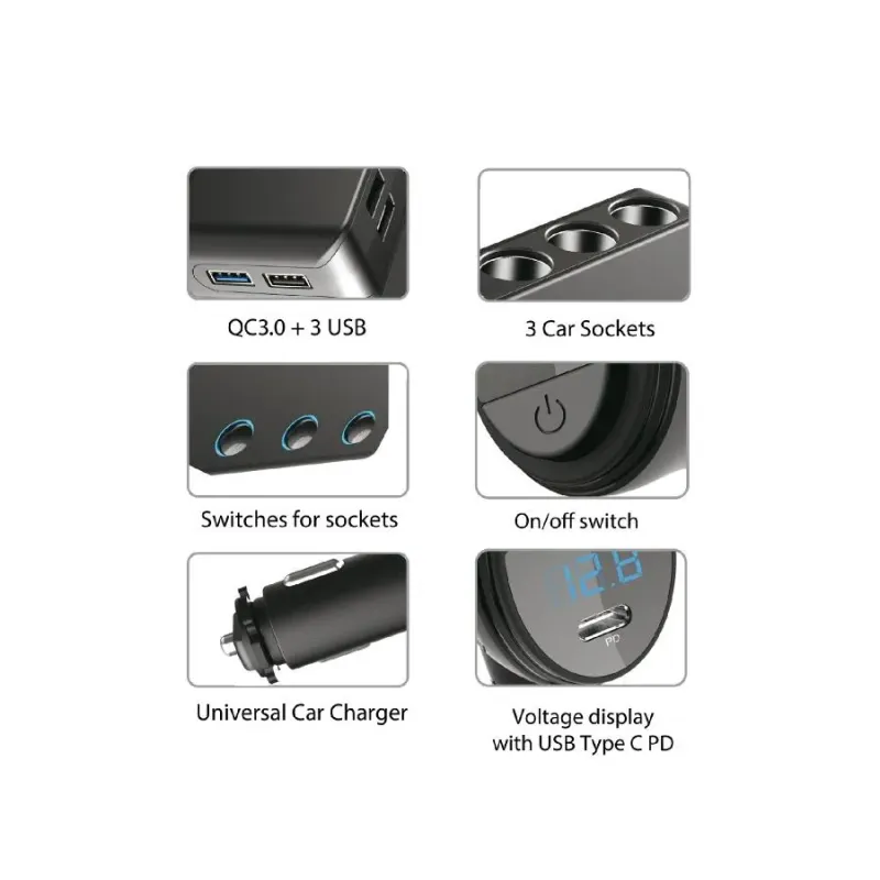 Rozdzielacz gniazda zapalniczki samochodowej Maclean | PartsPC.pl