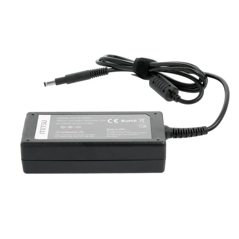 Zasilacz sieciowy Mitsu 19.5V 3.33A (4.8x1.7) 65W do n... | PartsPC.pl