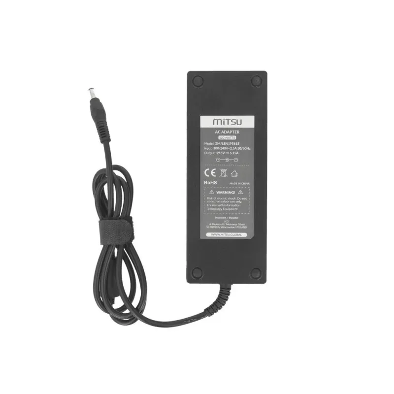 Zasilacz sieciowy Mitsu 19.5v 6.15a (5.5x2.5) 120W do ... | PartsPC.pl