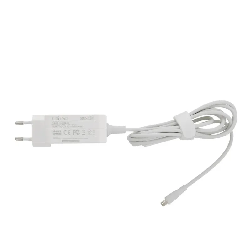 Zasilacz sieciowy Mitsu 45W USB-C, USBC, 5-20V, 2-3A (... | PartsPC.pl