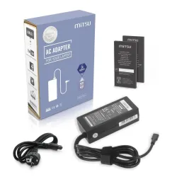 Zasilacz sieciowy Mitsu 65W USB-C, USBC, 5-20V, 3-3.25... | PartsPC.pl