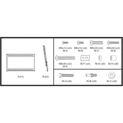 Uchwyt ścienny Manhattan 60"-100", 100kg slim | PartsPC.pl