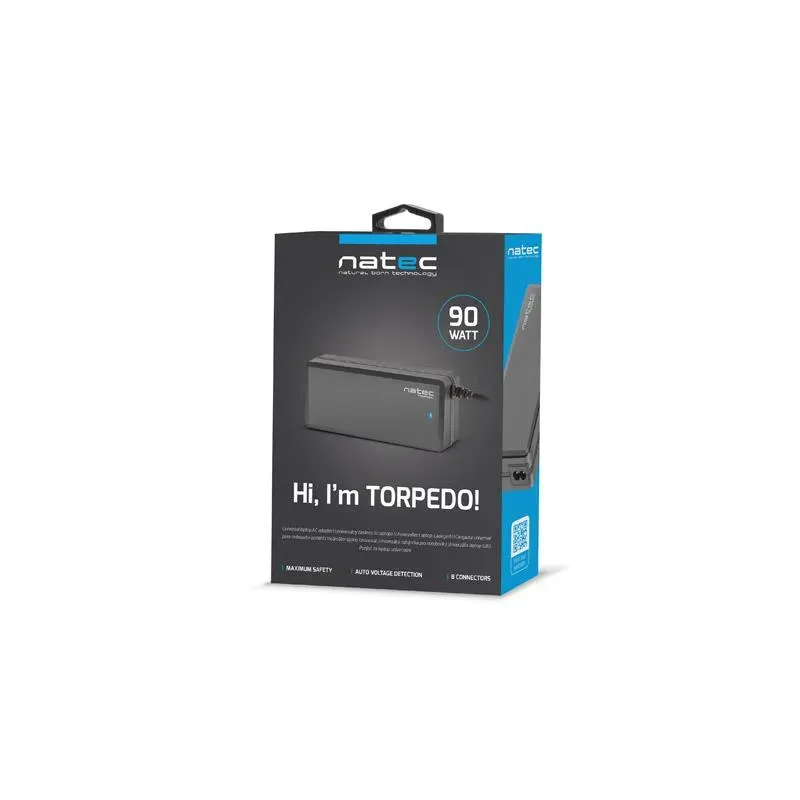 Zasilacz sieciowy uniwersalny Natec Torpedo Uni-90 do | PartsPC.pl