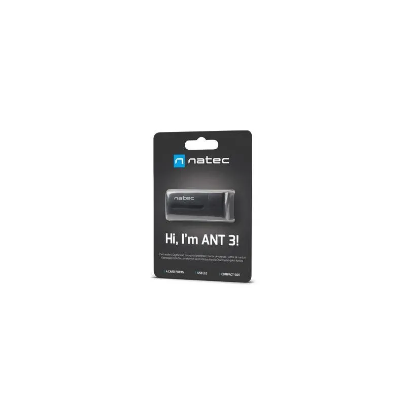 Czytnik kart Natec Mini Ant 3 SDHC MMC M2 MicroSD USB | PartsPC.pl