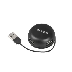 Hub USB Natec 4x USB 2.0 Bumblebee czarny | PartsPC.pl