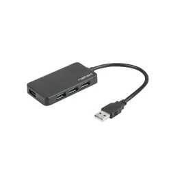 Hub USB Natec Moth 4xUSB 3.0 czarny | PartsPC.pl