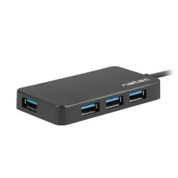 Hub USB Natec Moth 4xUSB 3.0 czarny | PartsPC.pl