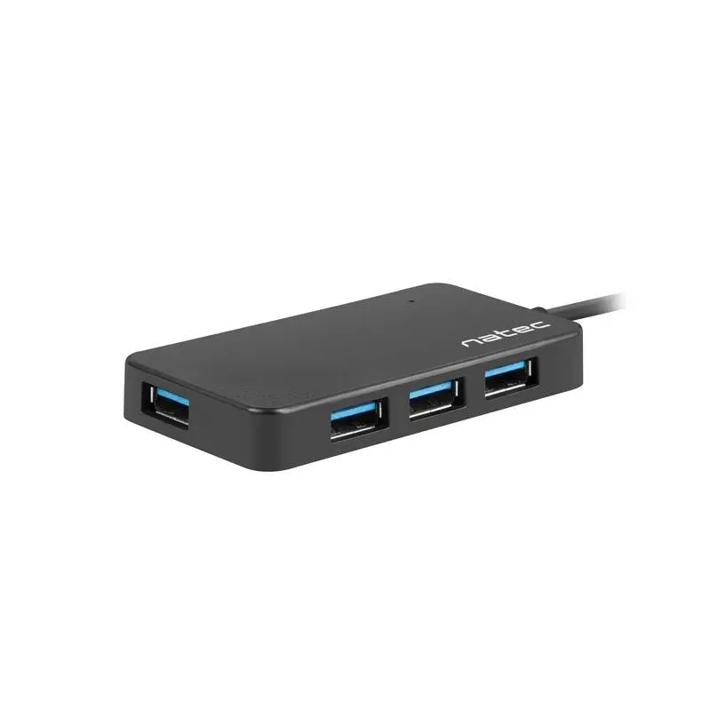 Hub USB Natec Moth 4xUSB 3.0 czarny | PartsPC.pl