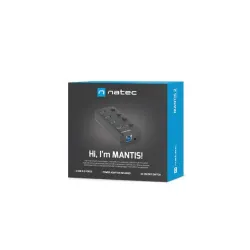 Hub USB Natec 4x USB 3.0 Mantis 2 z włącznikiem + | PartsPC.pl