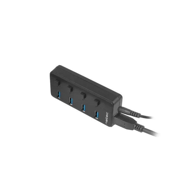 Hub USB Natec 4x USB 3.0 Mantis 2 z włącznikiem + | PartsPC.pl