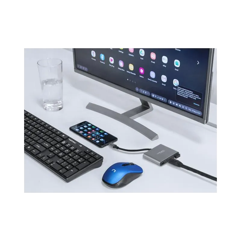 Hub USB Natec Fowler Multi Port mini USB-C PD, USB 3.0, | PartsPC.pl