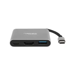 Hub USB Natec Fowler Multi Port mini USB-C PD, USB 3.0, | PartsPC.pl
