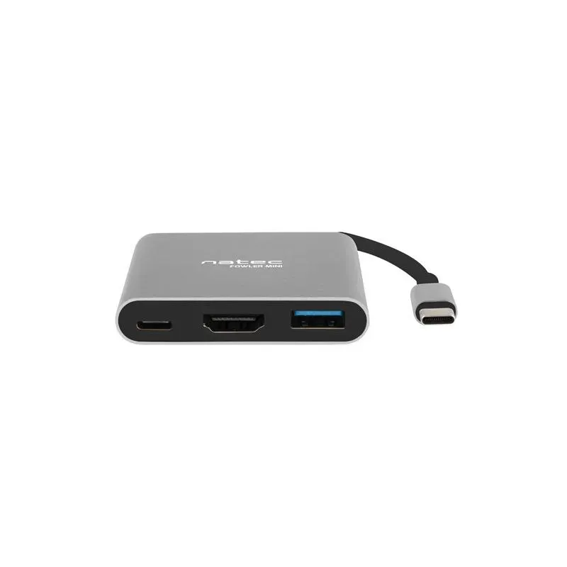 Hub USB Natec Fowler Multi Port mini USB-C PD, USB 3.0, | PartsPC.pl