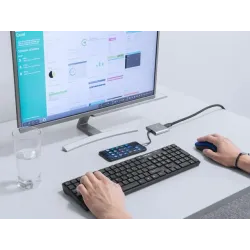 Hub USB Natec Fowler Multi Port mini USB-C PD, USB 3.0, | PartsPC.pl