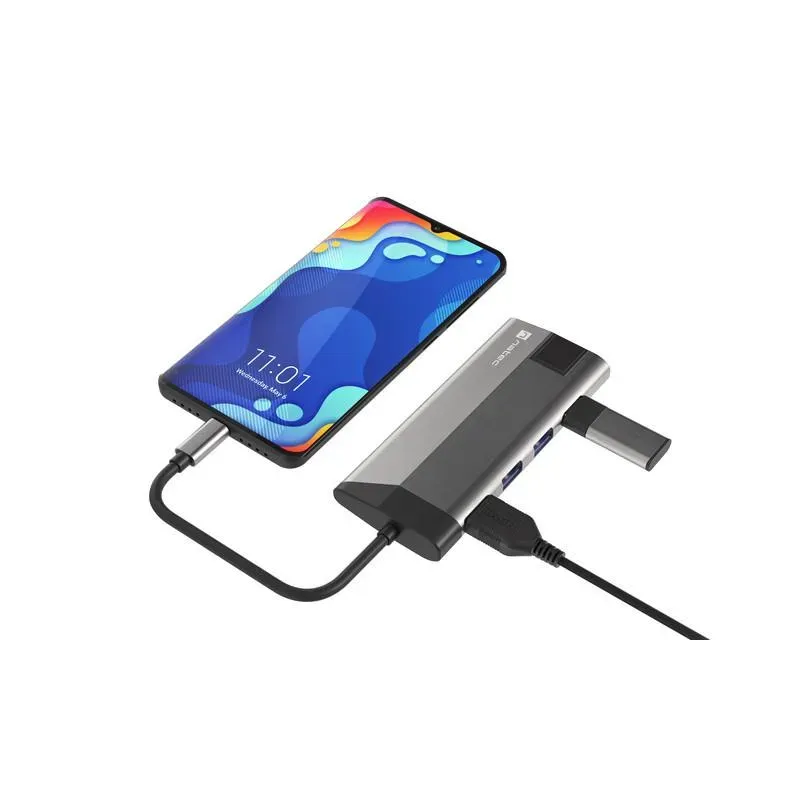 Stacja dokująca HUB USB Natec Fowler Plus Multiport | PartsPC.pl
