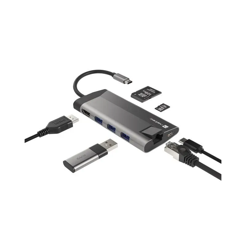 Stacja dokująca HUB USB Natec Fowler Plus Multiport | PartsPC.pl
