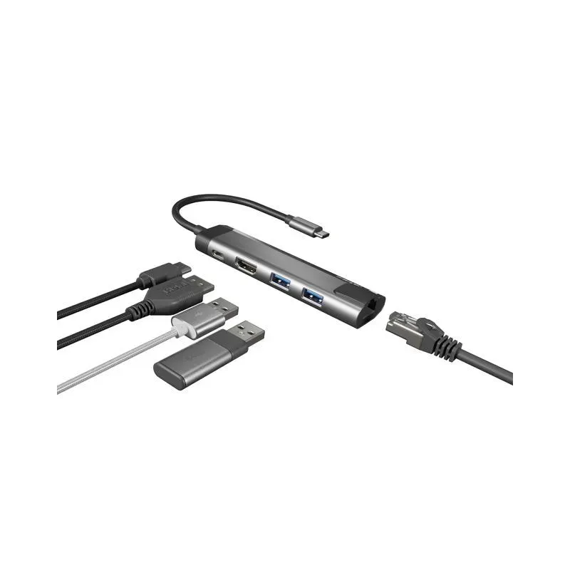Stacja dokująca USB Natec Fowler GO Multiport USB-C PD, | PartsPC.pl