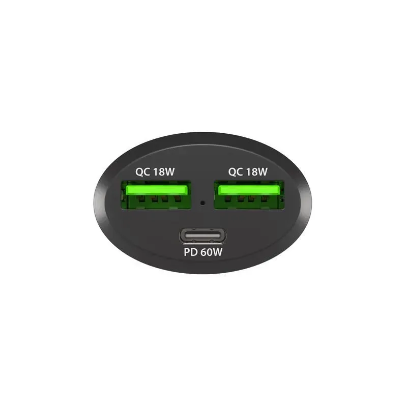 Ładowarka samochodowa Natec NUC-1981 2xUSB 1xUSB-C POWER | PartsPC.pl