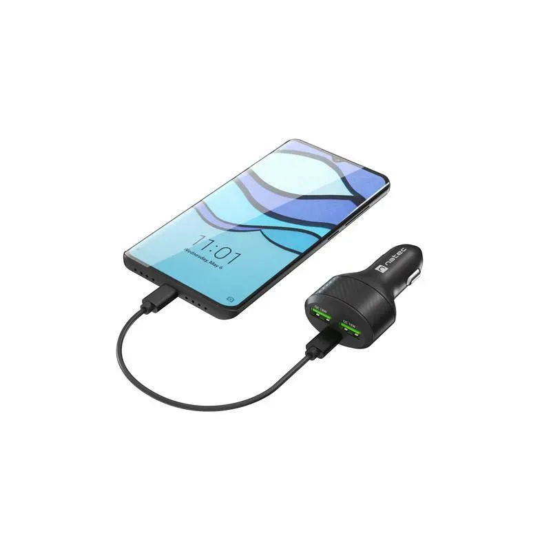 Ładowarka samochodowa Natec NUC-1981 2xUSB 1xUSB-C POWER | PartsPC.pl