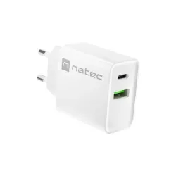 Ładowarka sieciowa Natec Ribera 1x USB-A + 1x USB-C 20W | PartsPC.pl