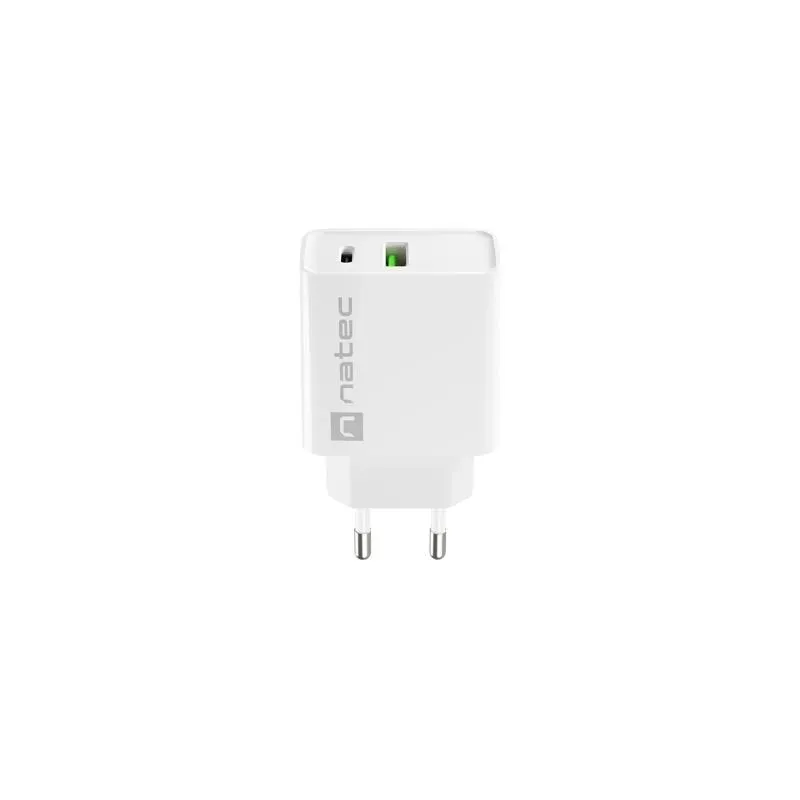 Ładowarka sieciowa Natec Ribera 1x USB-A + 1x USB-C 20W | PartsPC.pl