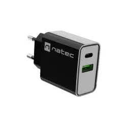 Ładowarka sieciowa Natec Ribera 1x USB-A + 1x USB-C 20W | PartsPC.pl