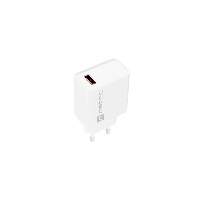 Ładowarka sieciowa Natec Ribera 1x USB-A 18W biała | PartsPC.pl