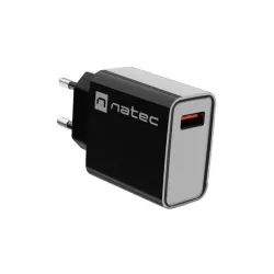 Ładowarka sieciowa Natec Ribera 1x USB-A 18W czarna | PartsPC.pl