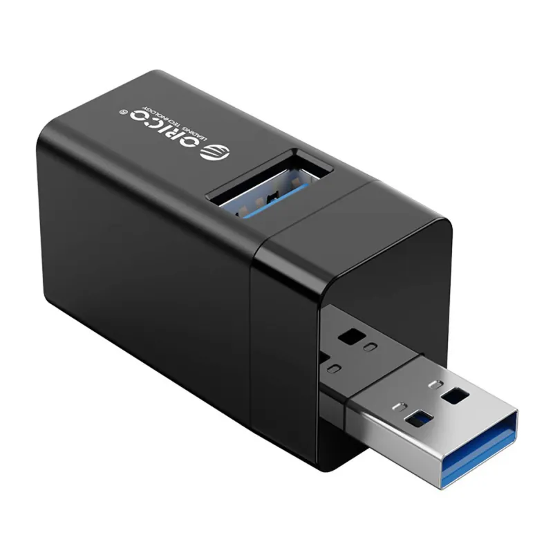 Hub USB Orico MINI-U32-BK-BP mini bez kabla 3 porty | PartsPC.pl
