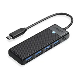 HUB USB-C Orico PAPW4A-C3-015-BK-EP 4 x USB-A 3.0 5Gbps, | PartsPC.pl