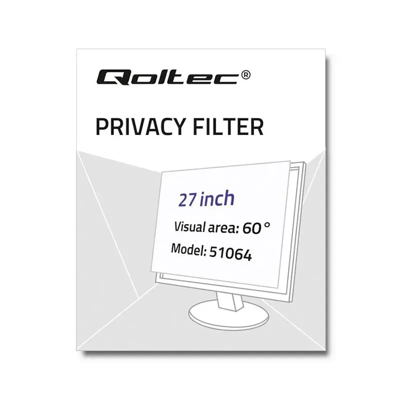 Filtr prywatyzujący RODO Qoltec 27" (16:9) | PartsPC.pl