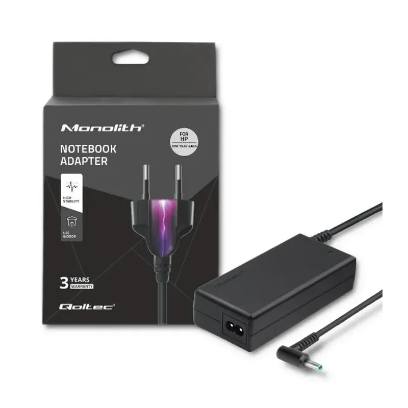 Zasilacz sieciowy Qoltec do HP/Compaq 19,5V 4,62A 4,5*3,0 | PartsPC.pl
