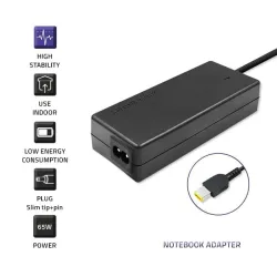 Zasilacz sieciowy Qoltec do Lenovo 20V 3,25A Slim Tip | PartsPC.pl