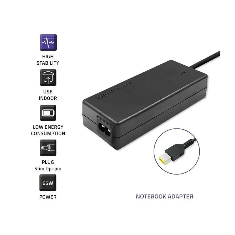 Zasilacz sieciowy Qoltec do Lenovo 20V 3,25A Slim Tip | PartsPC.pl