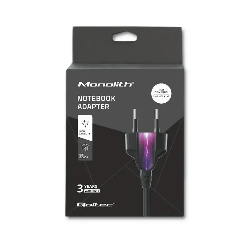 Zasilacz sieciowy Qoltec do Samsung 90W 19V 4,74A | PartsPC.pl