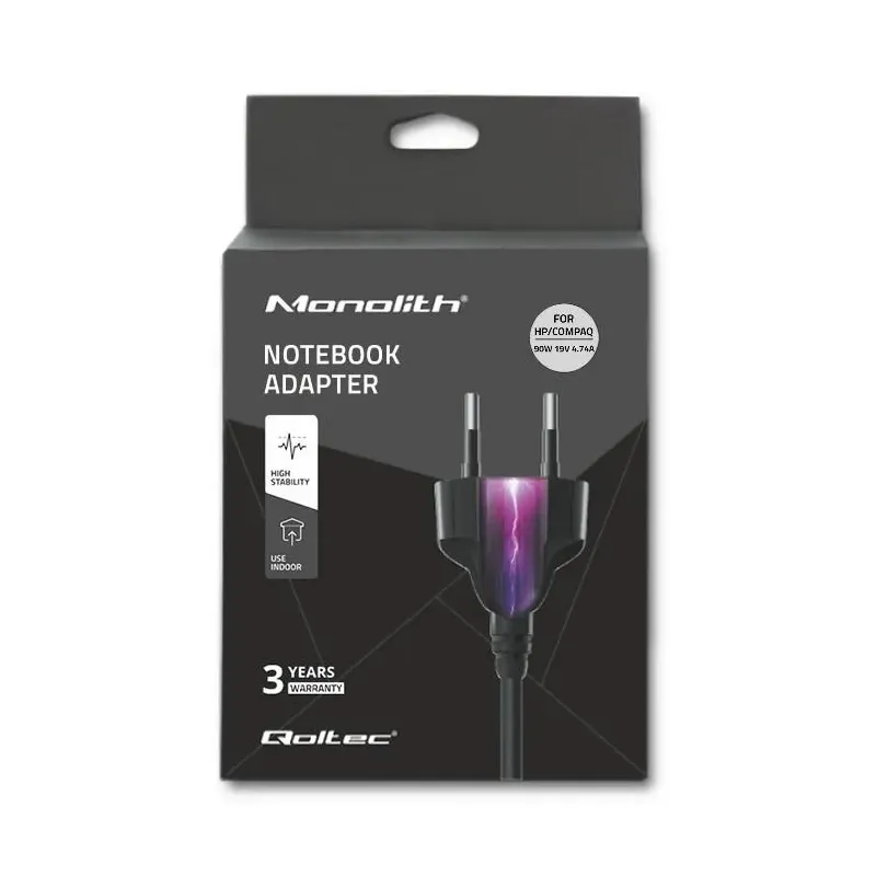 Zasilacz sieciowy Qoltec do HP 90W 19V 4,74A 7.4*5.0+pin | PartsPC.pl