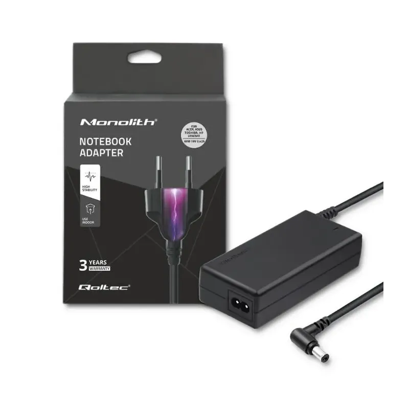 Zasilacz sieciowy Qoltec 65W 19V 3,42A 5.5*2.5 | PartsPC.pl
