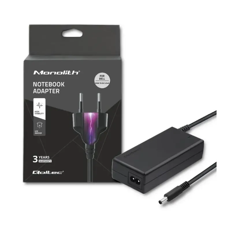 Zasilacz sieciowy Qoltec do Dell 65W 19,5V 3,34A | PartsPC.pl