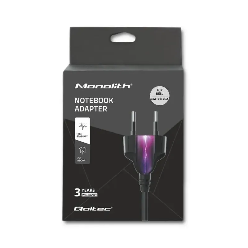 Zasilacz sieciowy Qoltec do Dell 65W 19,5V 3,34A | PartsPC.pl