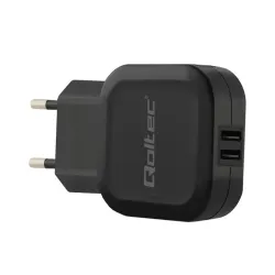 Ładowarka sieciowa Qoltec 12W 5V 2,4A 2xUSB | PartsPC.pl