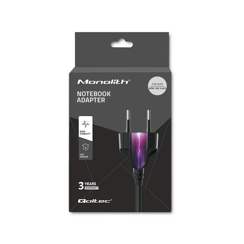 Zasilacz sieciowy Qoltec do Acer 65W | 19V | 3,42A | | PartsPC.pl