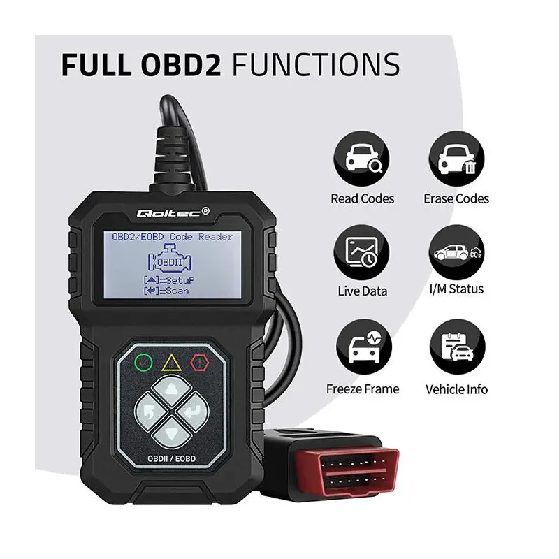 Tester cyfrowy Qoltec diagnostyczny ProLine | OBDII EOBD | PartsPC.pl