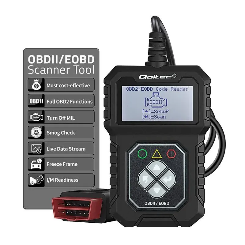 Tester cyfrowy Qoltec diagnostyczny ProLine | OBDII EOBD | PartsPC.pl