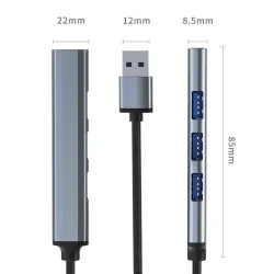 Hub Qoltec adapter USB 3.0 4w1 | 4x USB 3.0 | PartsPC.pl