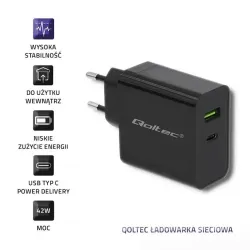 Ładowarka sieciowa Qoltec 45W | 5-20V | 2.25-3A | USB... | PartsPC.pl