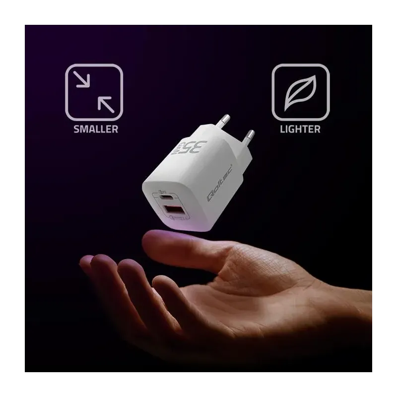 Ładowarka sieciowa Qoltec 35W GaN ULTRA | 5-20V | | PartsPC.pl