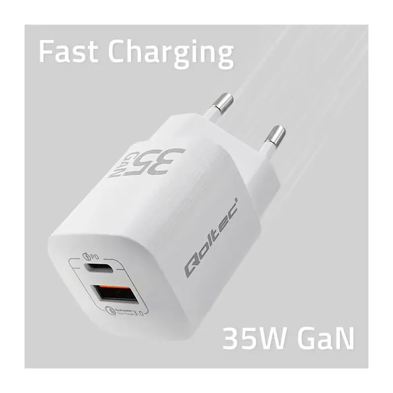 Ładowarka sieciowa Qoltec 35W GaN ULTRA | 5-20V | | PartsPC.pl