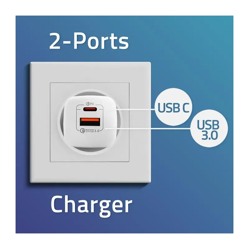 Ładowarka sieciowa Qoltec 35W GaN ULTRA | 5-20V | | PartsPC.pl